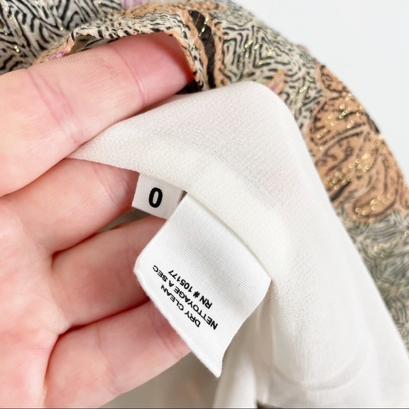 Ulla Johnson Uma Birds of Paradise Midi Silk Cotton Metallic Floral Midi Dress - Picture 10 of 10